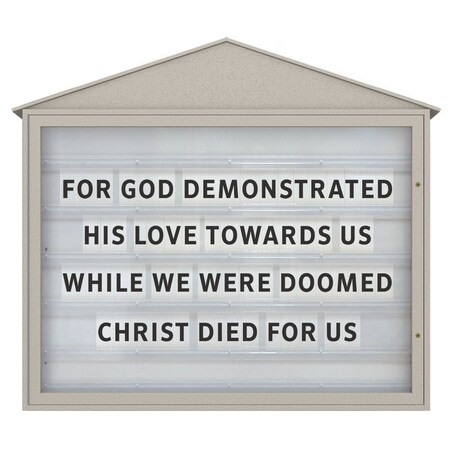 United Visual Products Indoor Enclosed Combo Board, 72"x36", Bronze Frame/Grey & Ultramarine UVCB7236BZ-GREY-ULTMAR